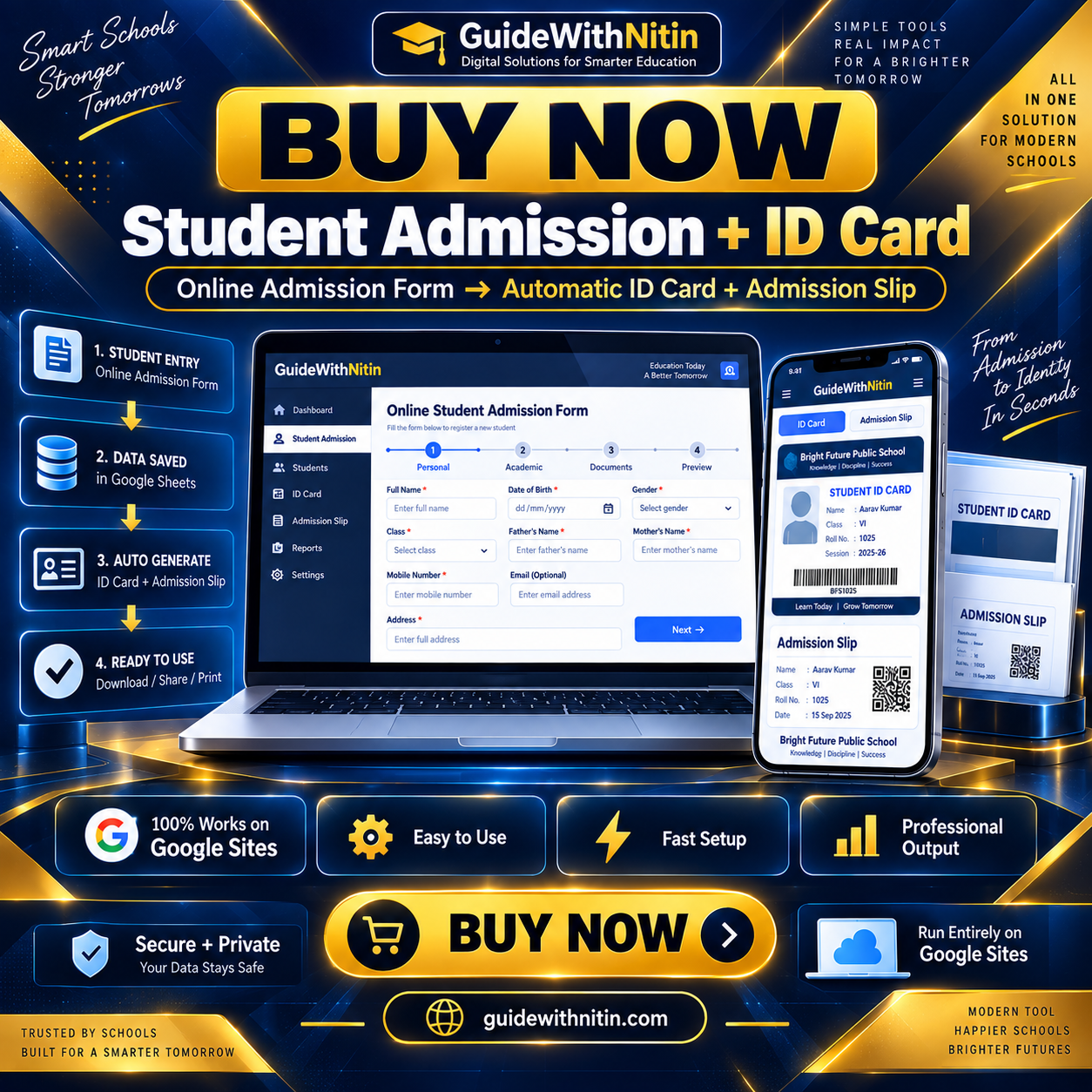 Student Admission + ID Card By Guide With Nitin